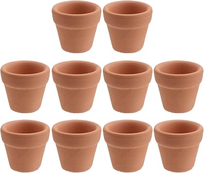 10 Pcs Mini Clay Pots 1.2 Terracotta Pot Clay Ceramic Pottery Planter Cactus Flower Pots Succulent Nursery Pots- Great for Plants,Crafts,Wedding Favor