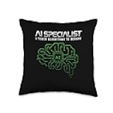AI Specialist Artificial Intelligence Gift AI Specialist Algorithms to Behave | Artificial Intelligence Throw Pillow, 16x16, Multicolor
