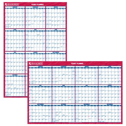 AT-A-GLANCE 2014 Vertical, Horizontal Erasable Yearly Wall Planner, 24 x 36 Inches (PM26-28)