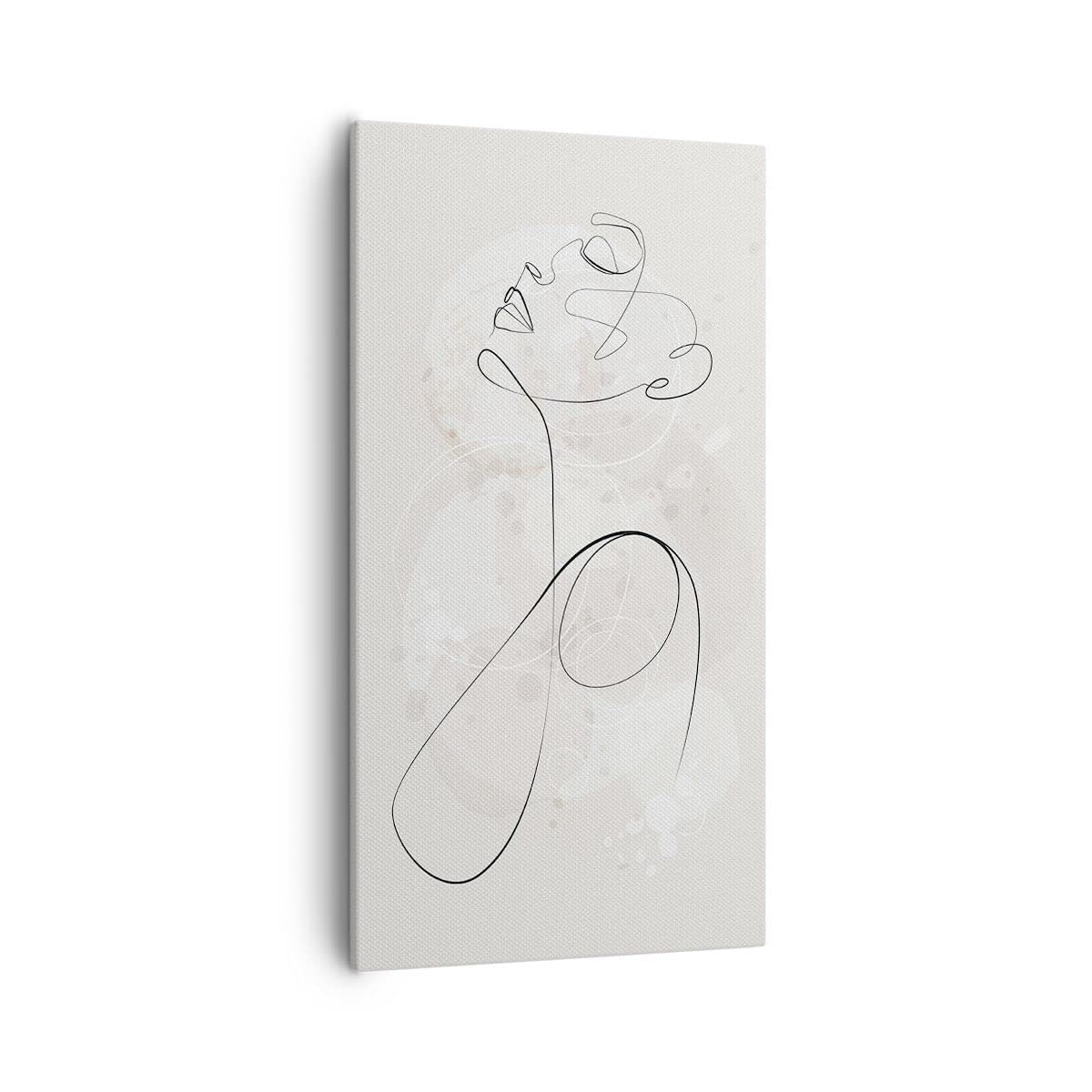 Lienzos decorativos 55x100cm Cuadro Sobre Lienzo Moderno Vertical Mujer Uno Línea Grande Dormitorio Cocina Cuadros Pared Imágenes Cuadros Decoracion Salon Wall Art Prints Decor Canvas PA55x100-4576