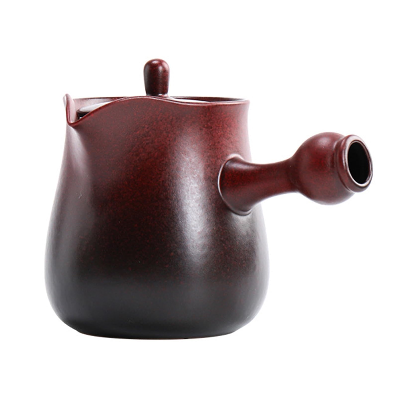 Teiera in ceramica da 1000 ml, in porcellana, con filtro e manico per foglie di tè sfuse, perfetta per campeggio, picnic e uso esterno