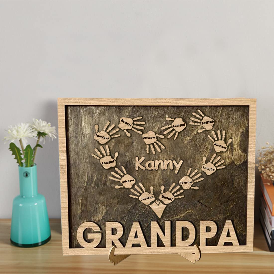 LUCKOR Cadeau Fete des Peres Personnalisé Cadre Papa - Idee Cadeaux