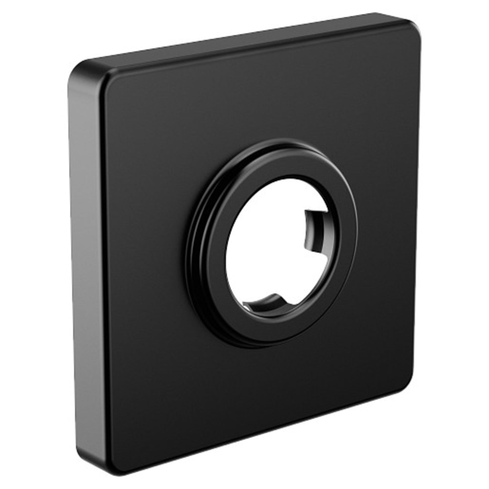 冷凍H10 RF20 ML20 ADL10 SS20 Moen 147572BL Modern Square Shower Arm Flange, Matte Black
