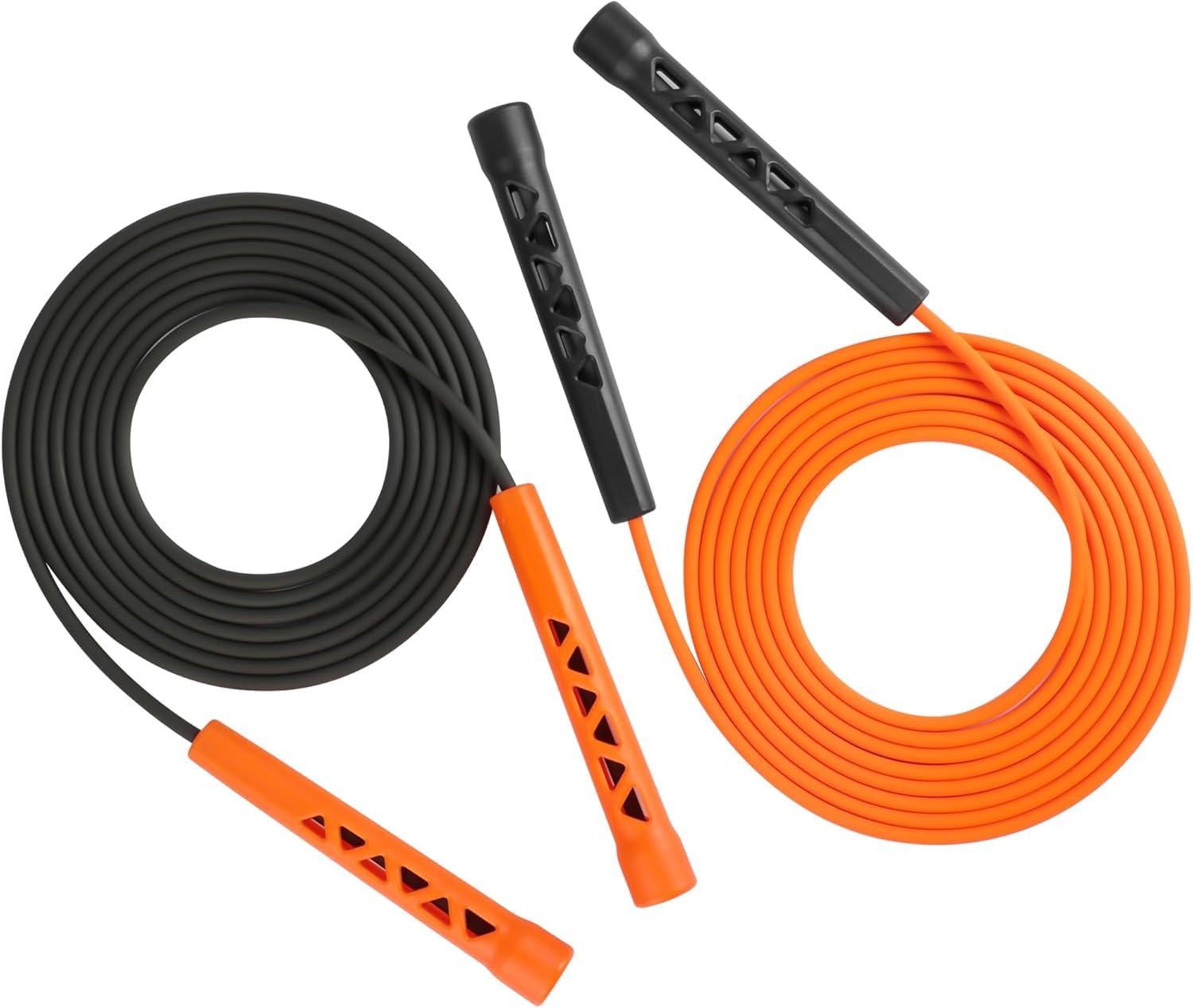 ELECDON Adjustable Fitness Jump Rope, Tangle-Free Rapid Speed Skipping Rope with Ergonomic Handles, 2 Pack for All Ages, Ideal for Home Workouts, Boxing