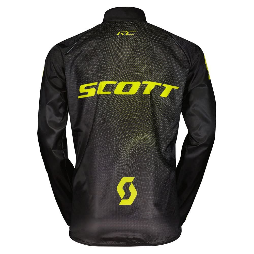 Scott RC Pro Junior Kinder Fahrrad Windjacke schwarz/gelb 2026: Größe: XL (164)