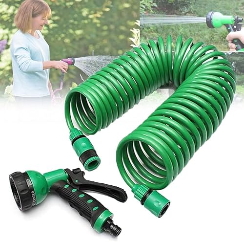 Manguera de jardín expandible, manguera de agua expandible flexible, a prueba de fugas, sin torceduras, manguera de riego plegable al aire libre con