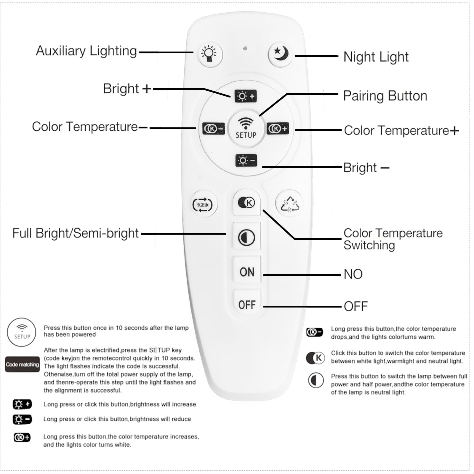 25 W/100 cm Nowoczesne oświetlenie ścienne LED z pilotem | 3 temperatury barwowe (3000K / 4000K / 6000K), ściemniana biała lampa ścienna LED do salonu sypialni