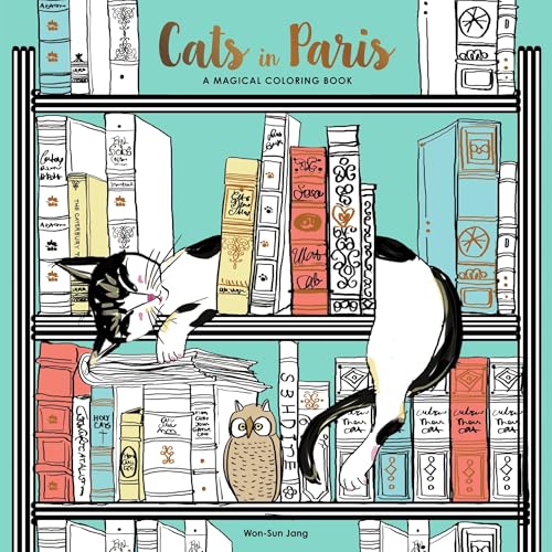 Cats in Paris: A Magical Coloring Book