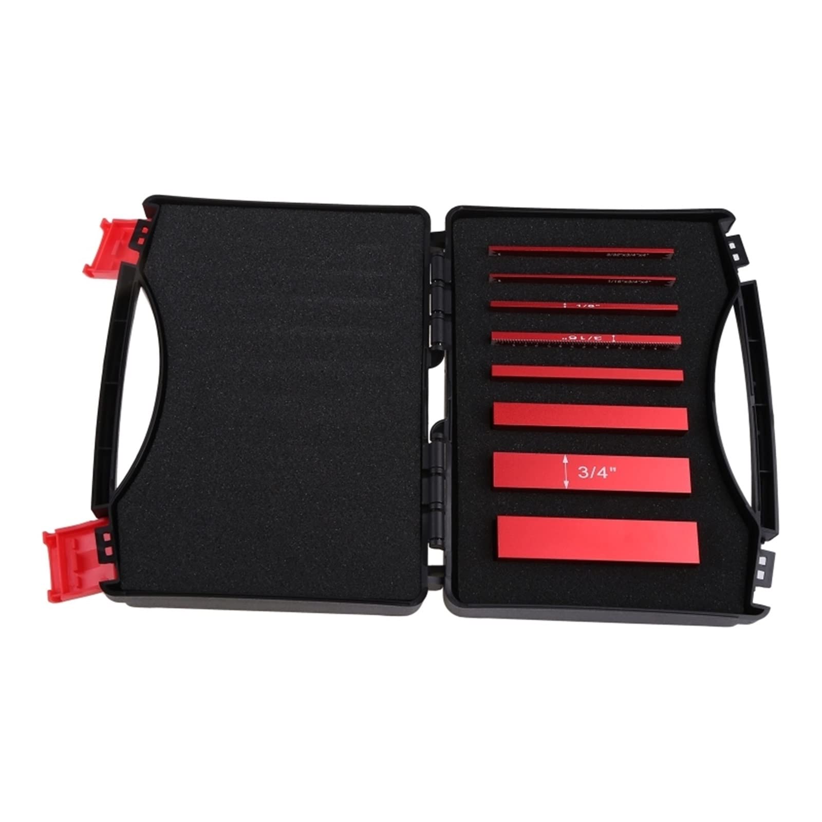 CVFRDD Gauge Block Set Compact Setup Blocks Height Gauge Set Woodworking Bars For Router & Table Saw 8Pcs Precise Aluminum