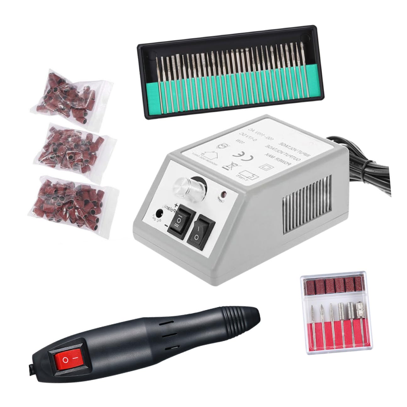 Macchina per Unghie Elettrica Set 20000rpm Plastico Metallo