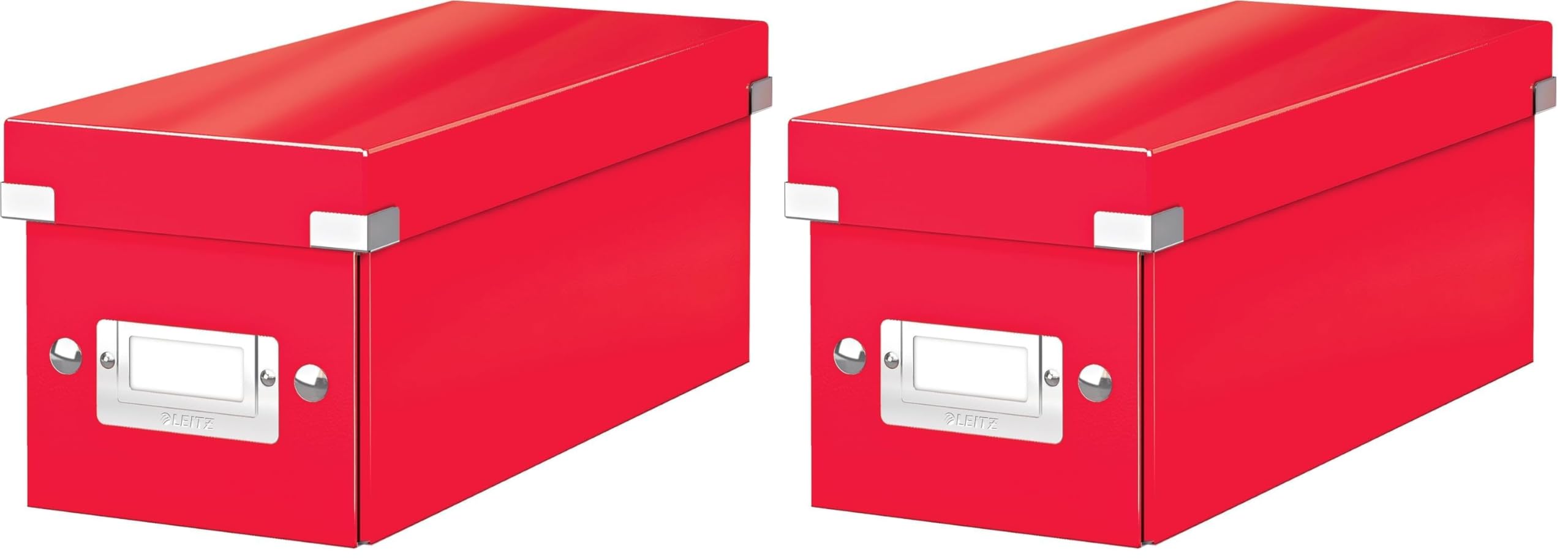 Boîte de rangement pliable avec boutons pression Leitz pour organiser vos CD à la maison