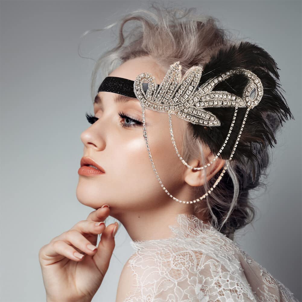 BABEYOND Bandeau à Plumes Style Années 1920-1920, Gatsby Rugissant