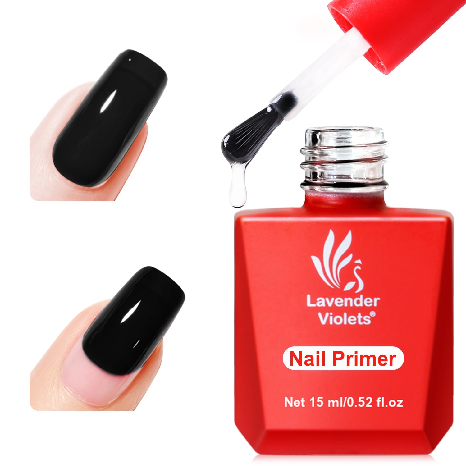 Lavender Violets Gel Nail Primer, 15ml Acid-Free Nail Bonding Primer for Gel Acrylic & Dip Nails