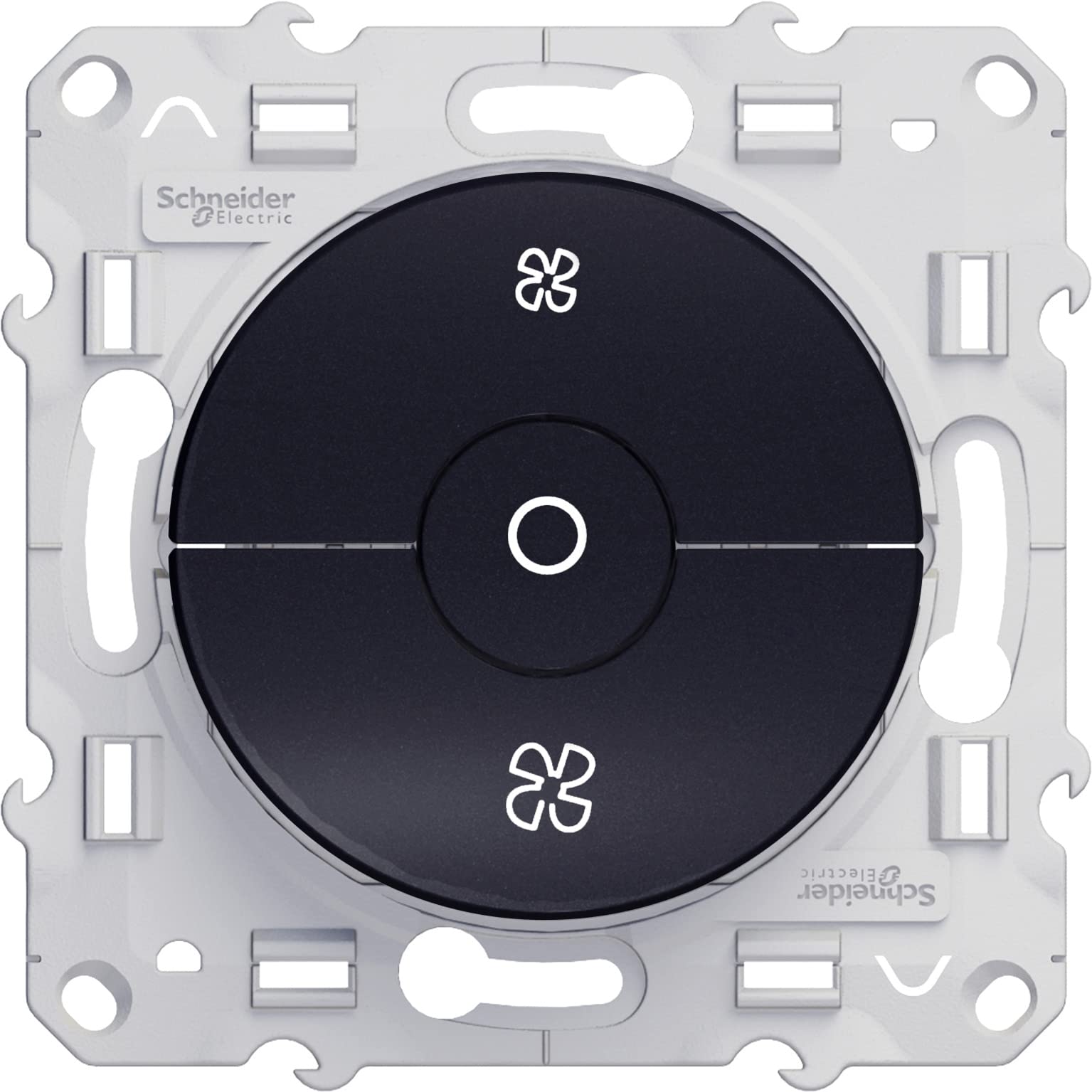 Schneider Electric - Odace, interrupteur VMC Anthracite, avec position arrêt, à vis - S540243