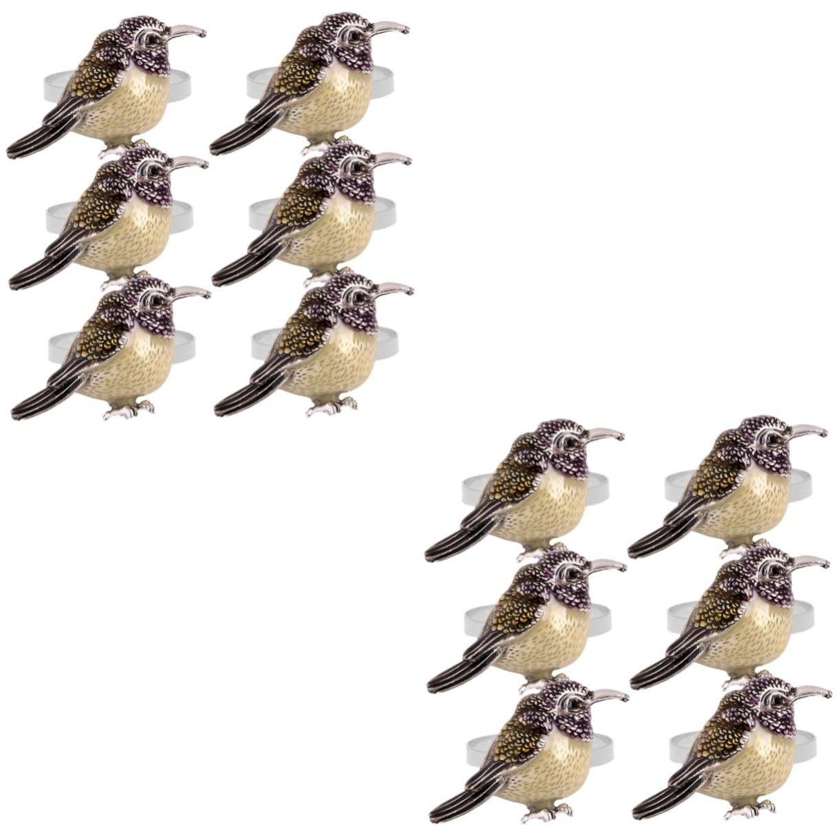 TOPBATHY 12piezas Anillos De Servilleta Forma De Pájaro De Metal para Bodas y Eventos Decoración De Mesa Rústica y Elegante