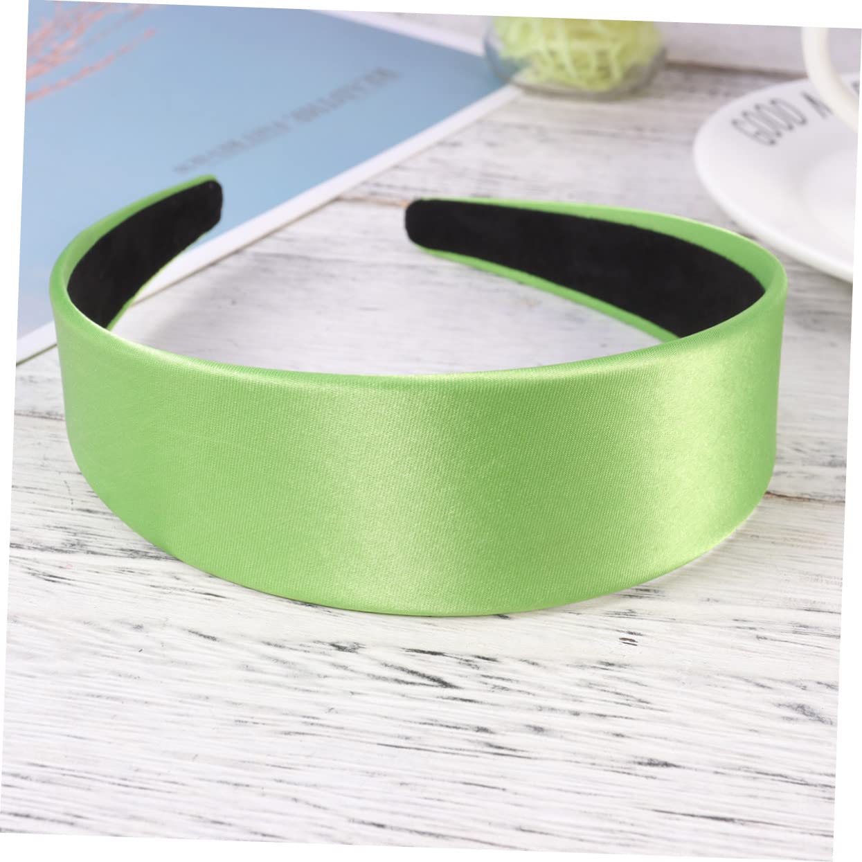 DOITOOL 6piezas De Satén Anchas Para Mujer y Diseño Elegante y Color De Verde Fosforescente Accesorios y Ocasiones Especiales
