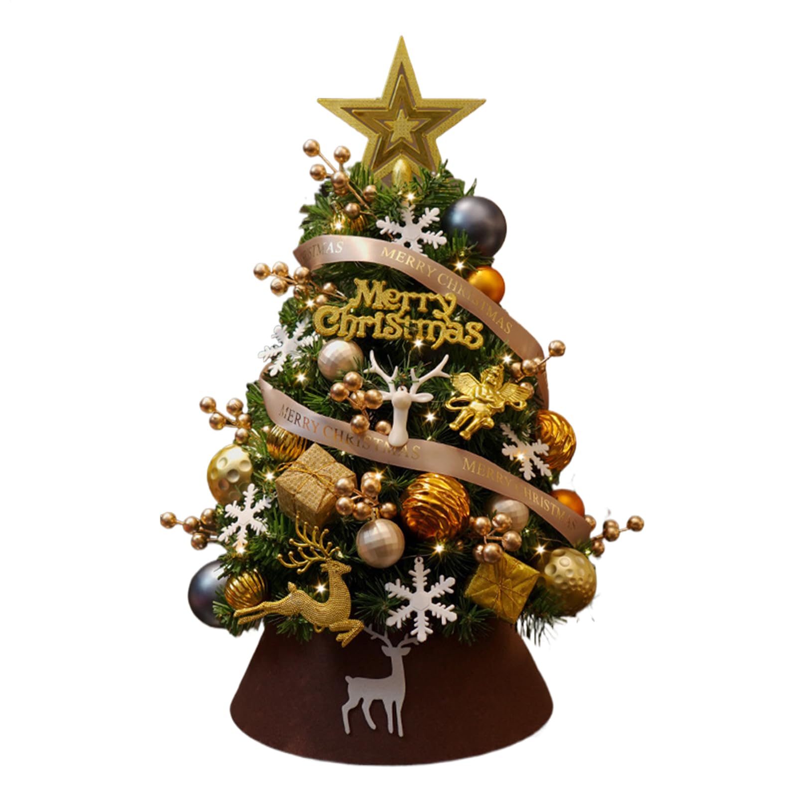 Sapin de Noël à poser pour décoration de table de bureau et chambre de maison