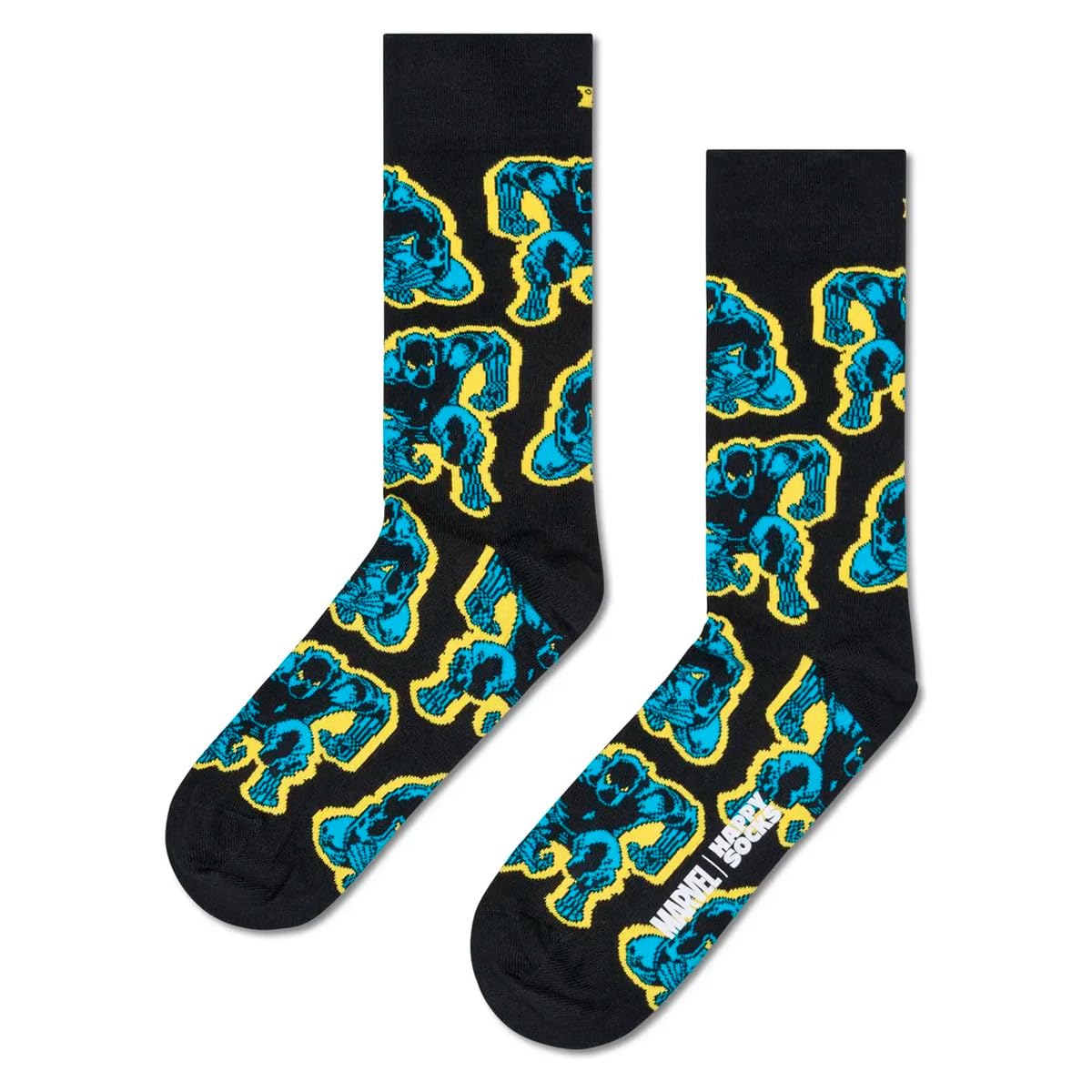 Happy Socks Unisex Multicoloured Marvel™ Avengers Black Panther Sock, 41-46
