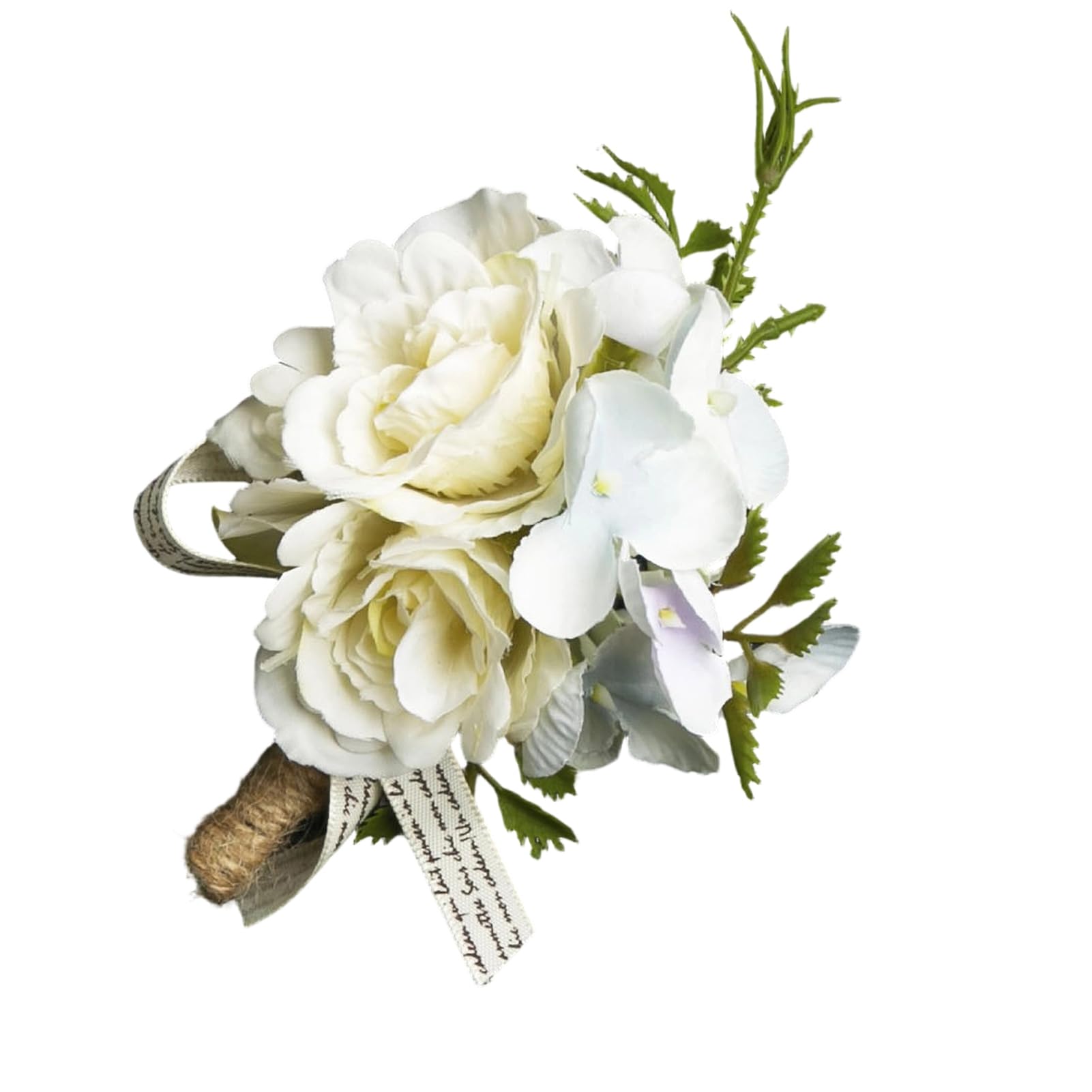 sugerou Forest Style Simulated Corsage, Lightweight Artificial Flower Boutonniere – Non-damaging Vine Element Brooch for Wedding & Prom D