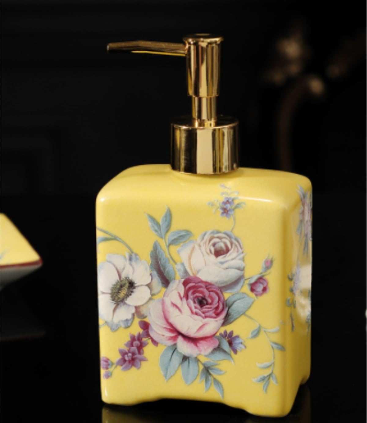 Dispensadores De Loción Jabón Dispensador De Jabón Y Loción De Cerámica, Botella Decorativa Cuadrada con Bomba