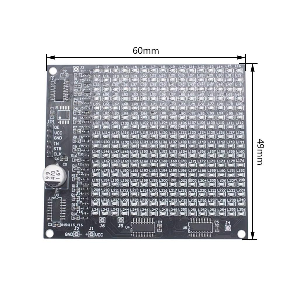 256LED Component Soldering Exercise Board Kit,DX-TP17 300 DIY Advertising Screen Component Soldering Board Kit - Image 4