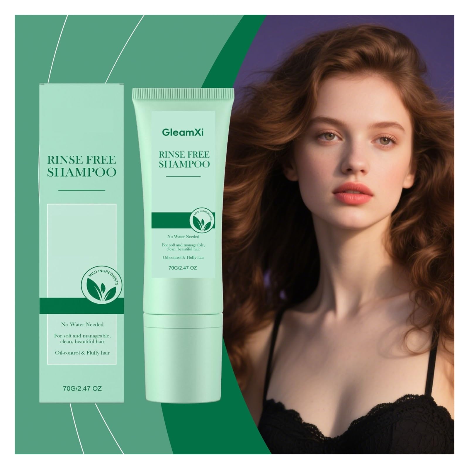 Champú voluminizador sin enjuague | Peina tu cabello rápidamente sin enjuagar, reduce la grasa y mantenlo fresco(2pcs)
