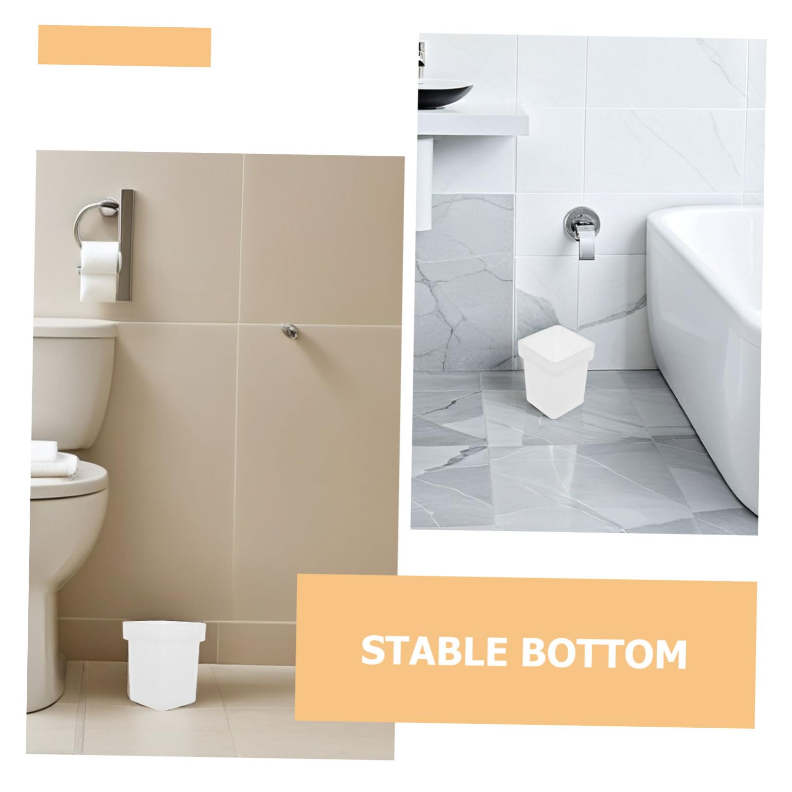 Soporte cuadrado de vidrio esmerilado para escobilla de inodoro, base estable, accesorios de baño, herramientas higiénicas de limpieza de inodoro, 2 piezas