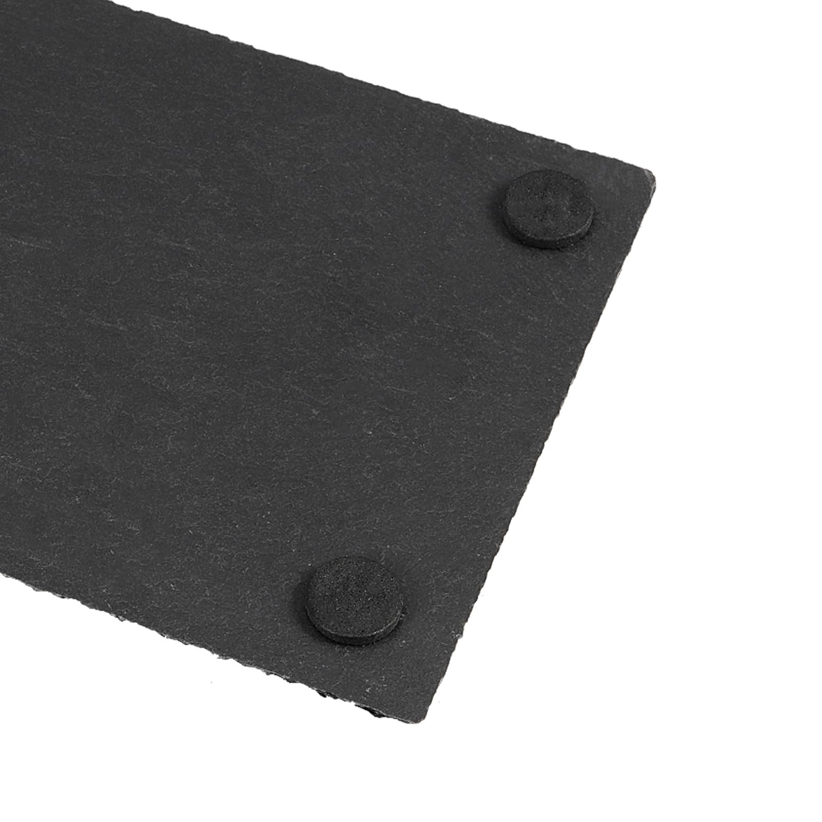 KEILEOHO 10 Piatti da Portata in Ardesia Naturale, 25 x 12 cm, Nero, Resistente al Calore, per Buffet, Sushi, Antipasti e Decorazioni