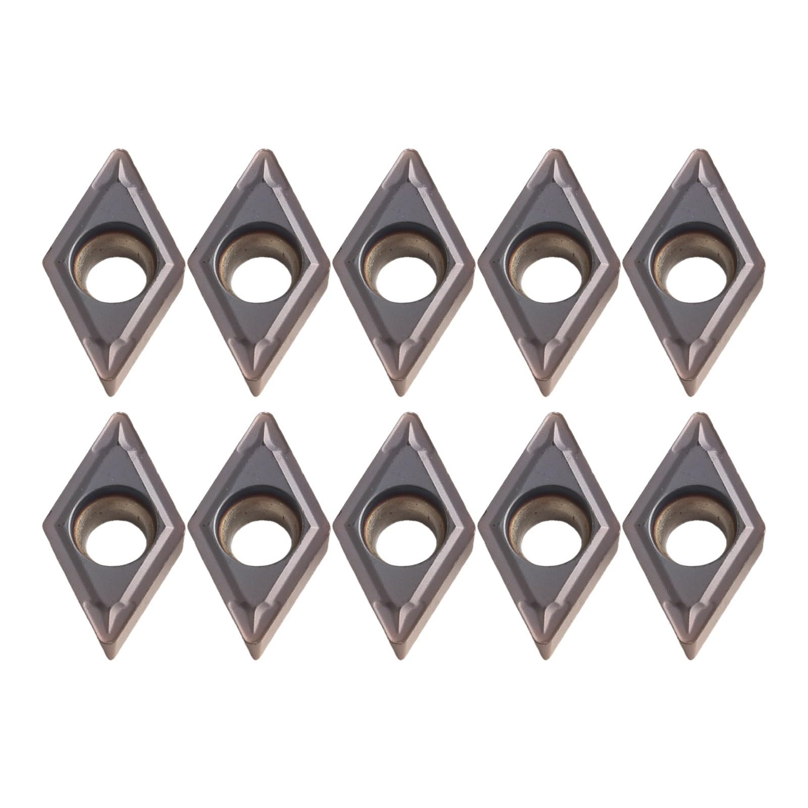 Lot de 10 inserts de tour CNC en carbure de tungstène DCMT11T308 VP15TF pour tournage du métal avec coupe et longue durée de vie