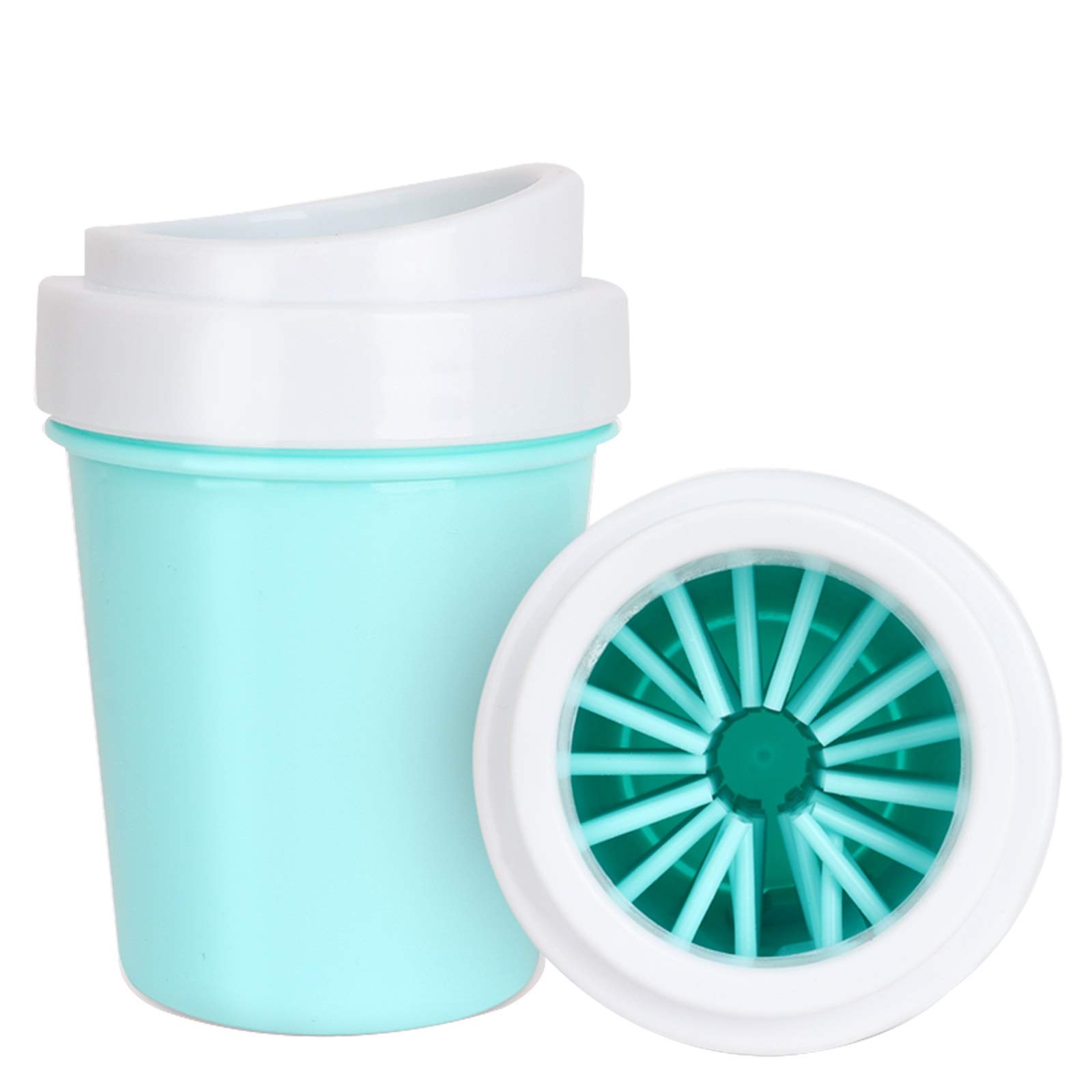 Pet foot washing cup Pet Paw Cleaning Cup, Cleaning Kit, Cat Foot Cleaner Cup, Dog Cleaning Device, Dirty Foot Cleaner (Color : Green, Size : Large)