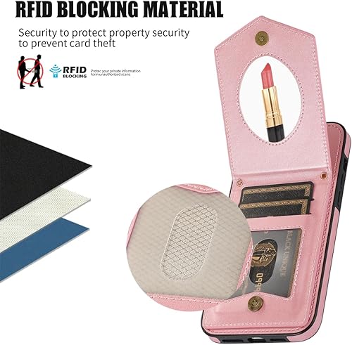 Miniatura 2 de Asuwish Funda de teléfono para iPhone 15 Pro de 6.1 pulgadas, funda tipo cartera con protector de pantalla de vidrio templado y soporte para tarjeta