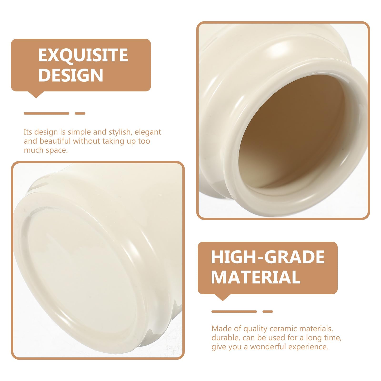 ULTECHNOVO Porte-Ustensiles en Céramique Blanche Égouttoir à Baguettes Pratique Rangement la Cuisine pour Cuillères et Baguettes Accessoire Multifonction pour Plan de Travail
