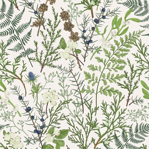 Papel tapiz de vinilo floral extraíble e impermeable para baños 2