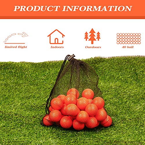 40 Pack Foam Golf Practice Balls - Realistic Feel and Limited Flight Training Balls for Indoor or Outdoor - Image 6
