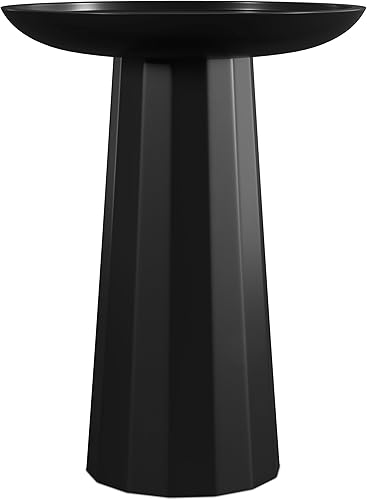 Miniatura 8 de SIMPLIHOME Dayton - Mesa redonda de madera de mango maciza de 13 pulgadas de ancho y contemporánea en negro, totalmente montada, para sala de estar