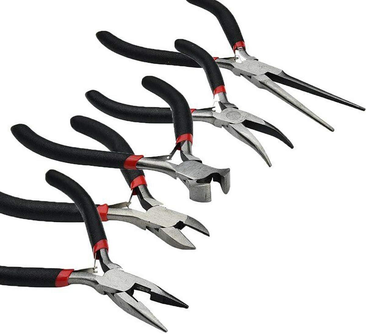 Jewelry Pliers (Set of 5),Includes Round Nose Pliers,Bent Nose Pliers