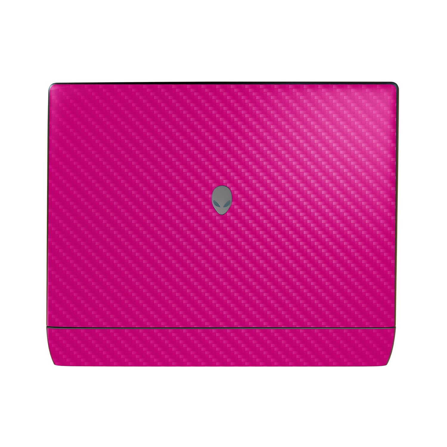 Carbon Fiber Laptop Skin Compatible with Alienware 16 Area-51 (2025) Top Cover Only - Solid Hot Pink - Premium 3M Vinyl Protective Wrap Decal Cover - Easy to Apply | Crafted in The USA by MightySkins