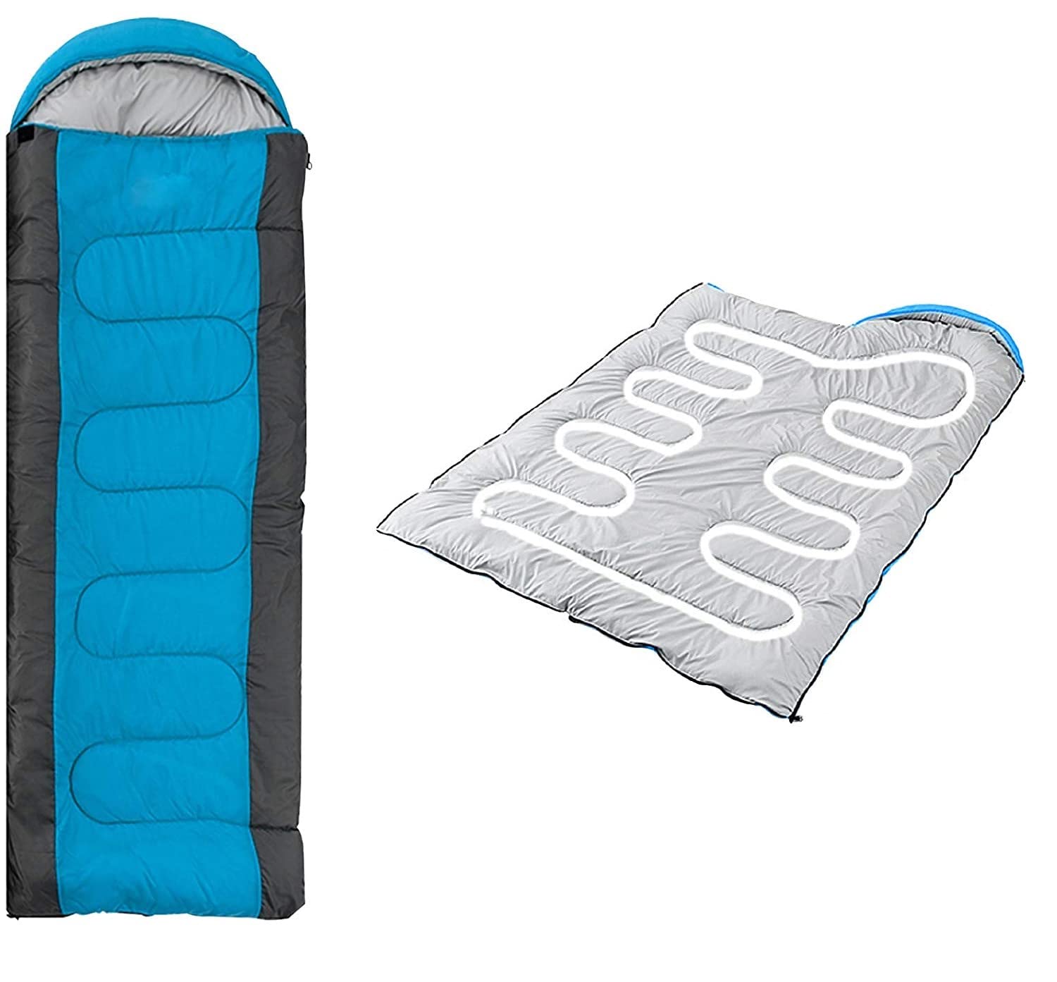 Bag Compression - Sacco a pelo rettangolare, pieghevole, per la prevenzione delle catastrofi