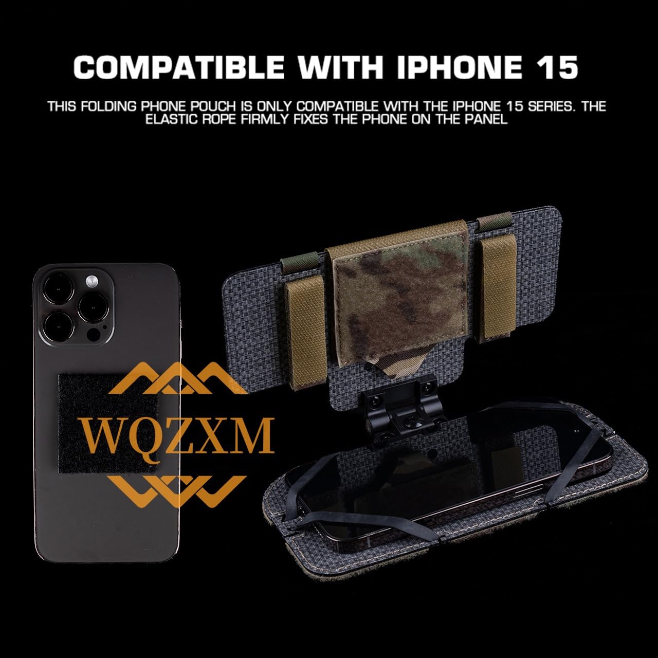 Militare Molle Pieghevole Bordo di Navigazione, Outdoor Tactical Cell Phone Holder Tactical Chest Bag Map Case Admin Panel Airsoft Gear(Tan)