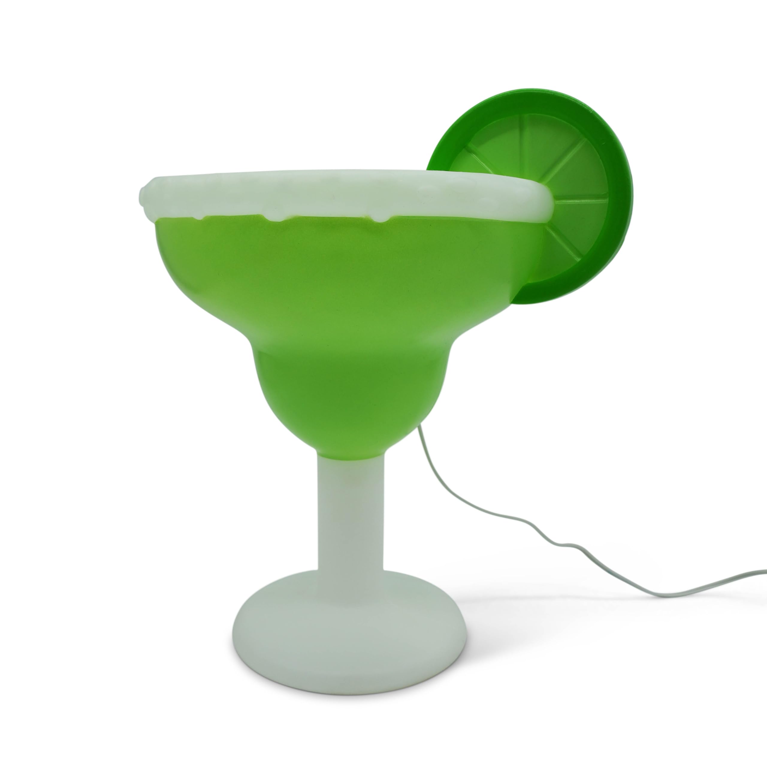 14.5-Inch Lighted Margarita Novelty Blow Mold Light – Retro Decor with Fun LED Lights for Indoor Use – Quirky Lamp for Kitchen or Party Display