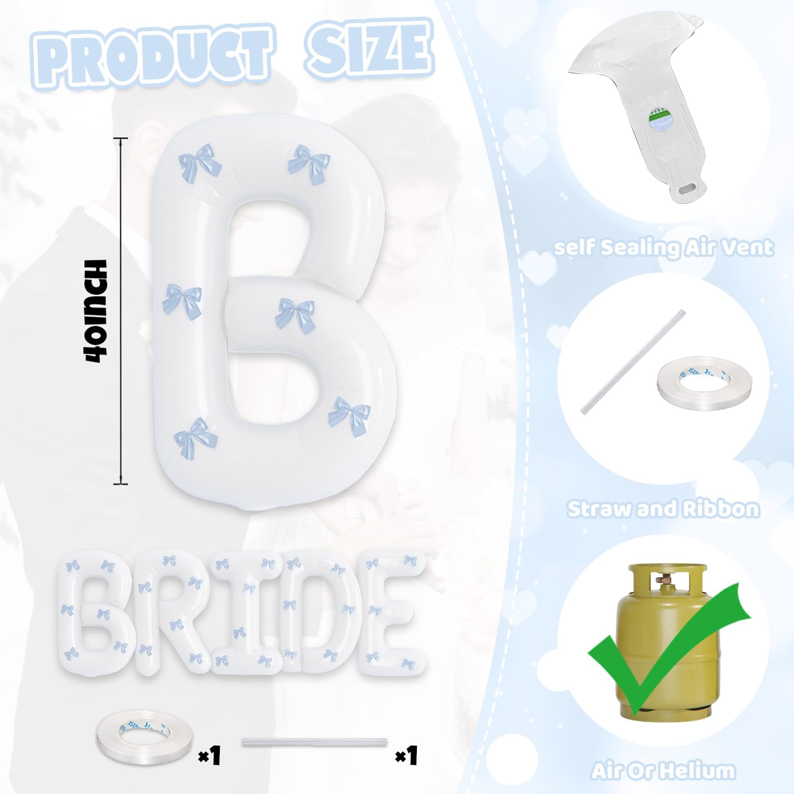 40 inch BRIDE Balloons Bachelorette - Image 2