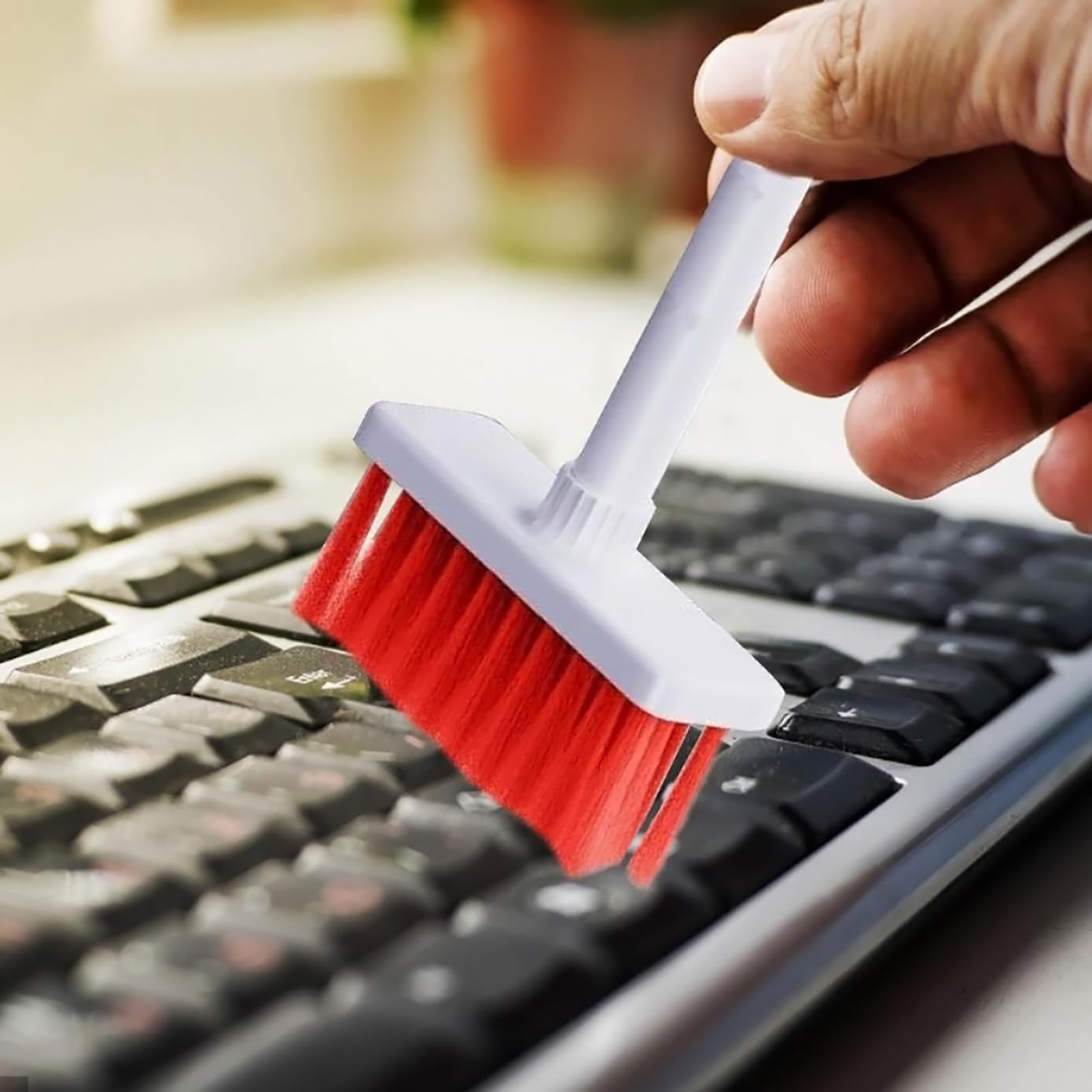 GLUN® Multipurpose 5 in 1 Cleaning Brush, Mini Cleaning Tool Device Keyboard Brush, TWS Cleaner, Key Puller, Metal Pen Tip, Nylon Brush 2