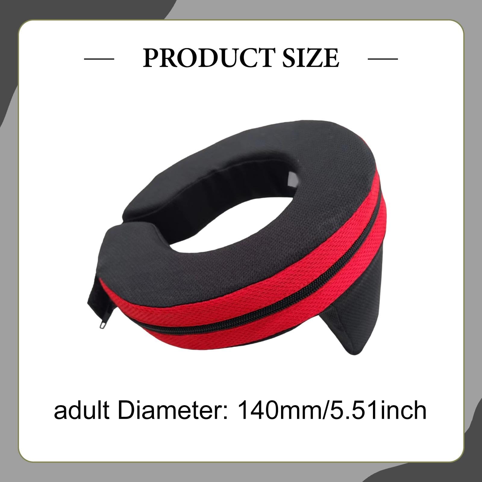 Collare Protettivo per Kart Tutore Da Corsa Protezione Dagli Urti Rinforzo Collo Supporto Traspirante con Design Ergonomico Adatto per di Tutt, Adulto Rosso