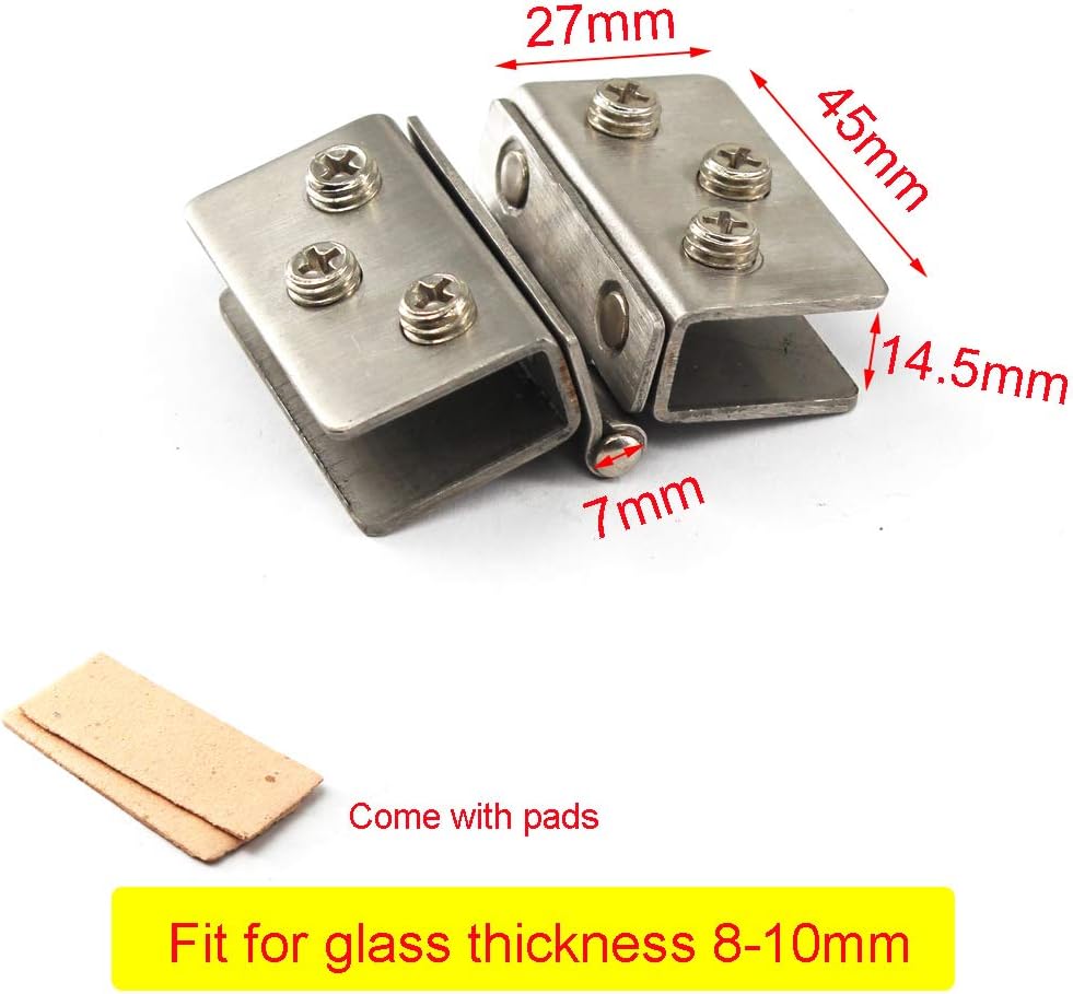 Black Friday - 60% OFF 180° Glass Door Pivot Hinge Kit Zinc Alloy Shower Hinge Glass Door Double Clamp Clip with Screws,Adaptive 8-10mm Glass Buy 1 get 1 180° Glass Door Pivot Hinge Kit Zinc Alloy Shower Hinge Glass Door Double Clamp Clip with Screws,Adaptive 8-10mm Glass
