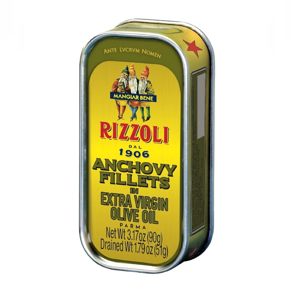 Rizzoli Anchovy Fillets in Extra Virgin Olive Oil, 3.17 OZ