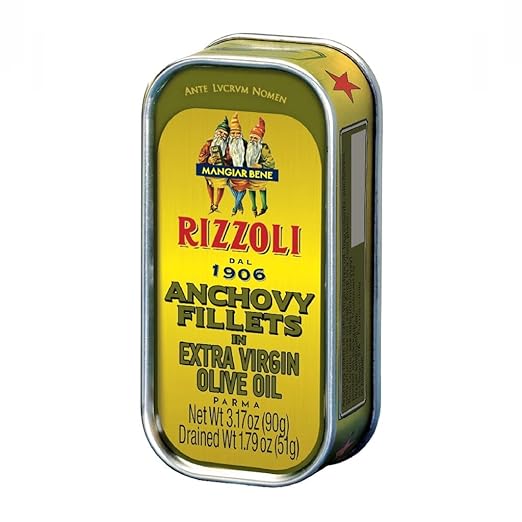 Rizzoli Anchovy Fillets in Extra Virgin Olive Oil, 3.17 OZ