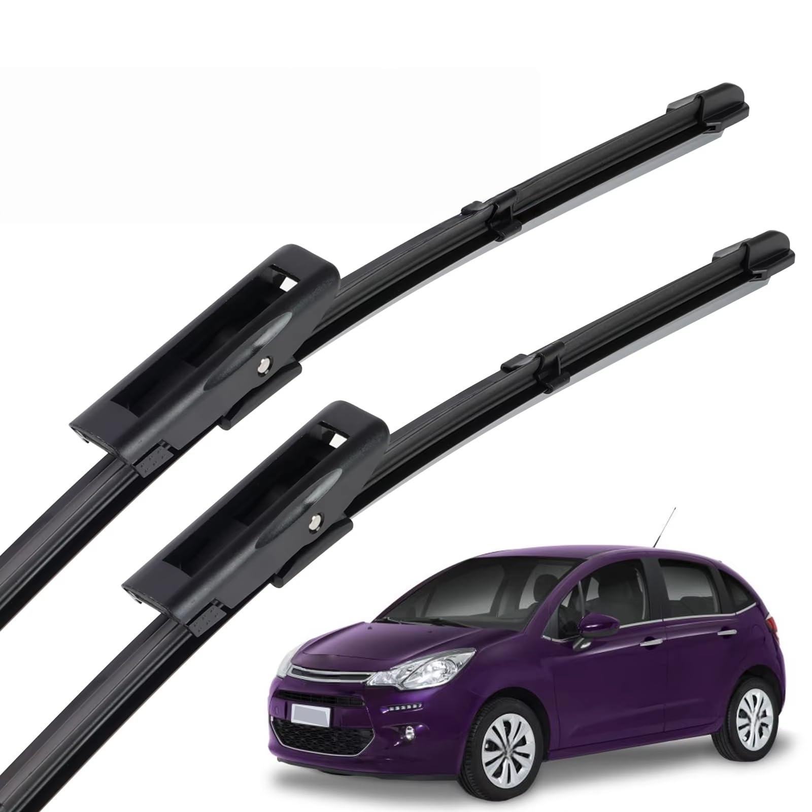 PAPEP Windscreen Wiper Blades for Citroen C3 MK2 2009-2016 26"+16", Front Replacement Wipers OEM Quality Water Repellent Rubber Automotive Windshield