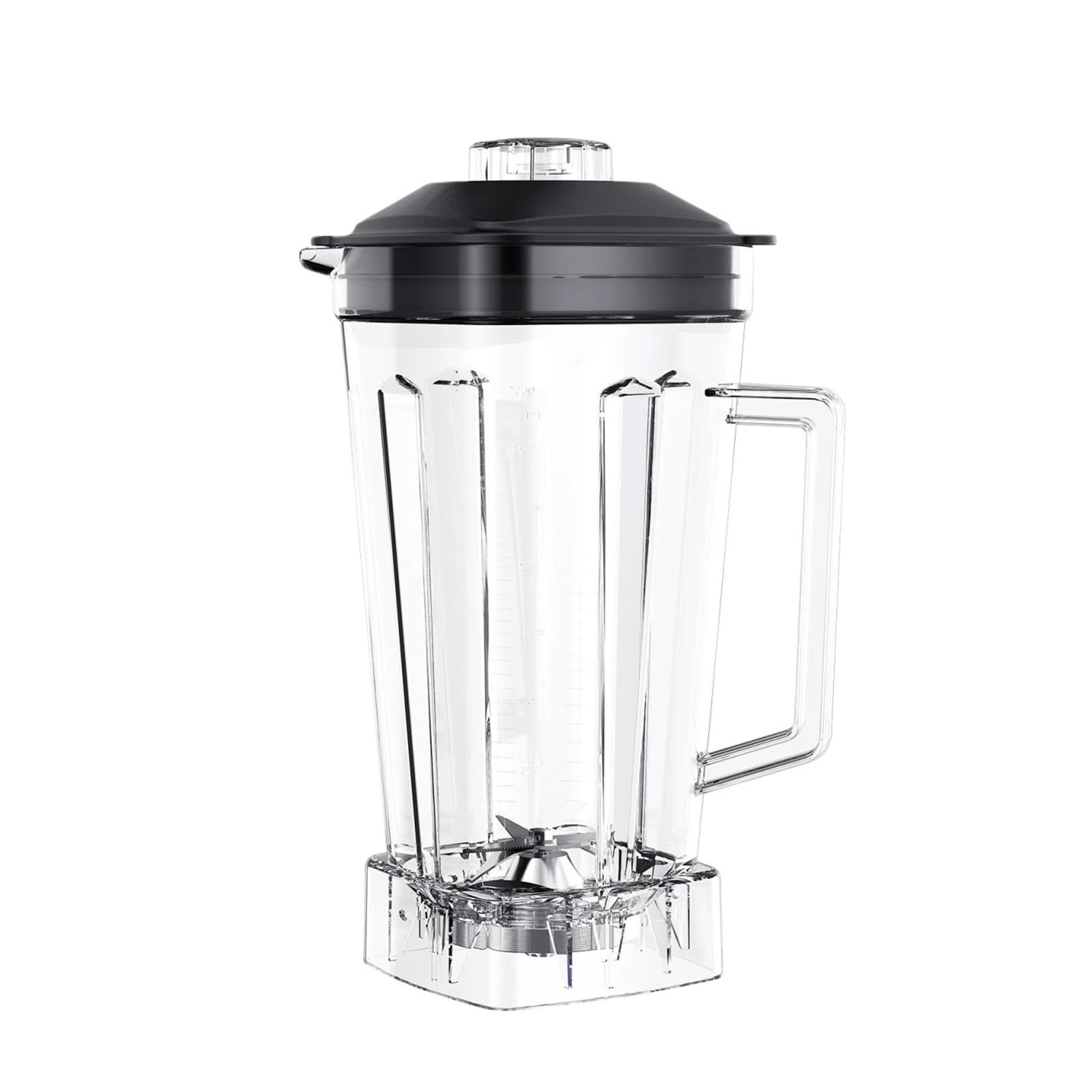 Pot carré de 2 l avec lames dentelées for Smoothie et couvercle for pièces de rechange de mélangeur Commercial