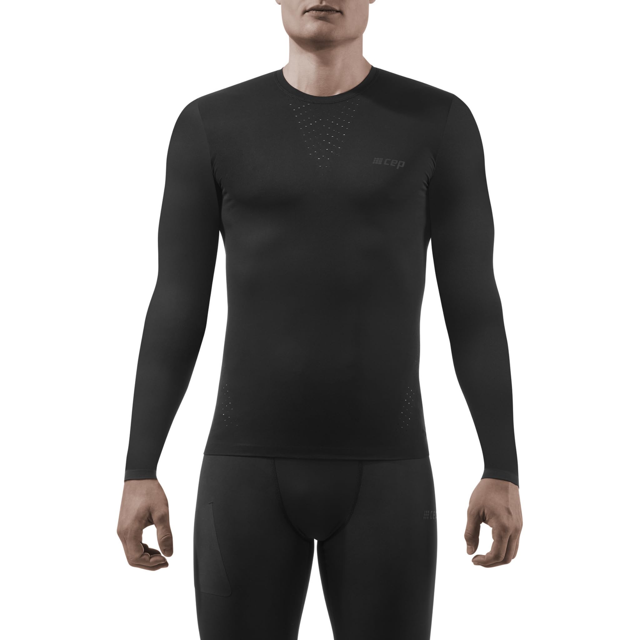 CEP – Run Ultralight Shirt Long Sleeve für Herren | Atmungsaktives Langarm Laufshirt mit perfektem Black | Größe XL
