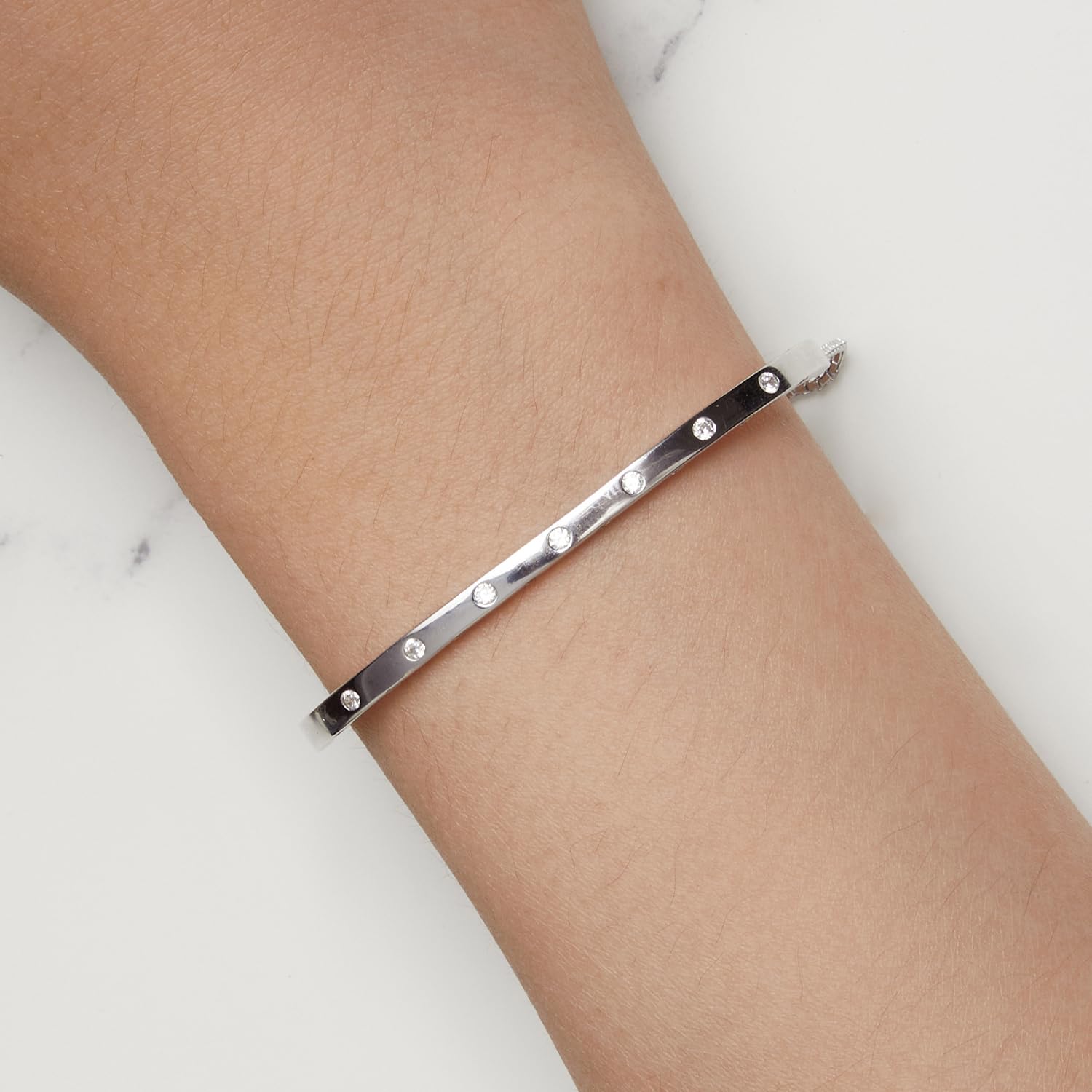 WZGWDC Pulsera de Plata de Ley 925 con Barra con tu Nombre - Pulsera con Barra Plateada de Regalo Personalizada